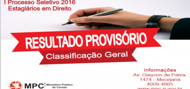 Resultado Provisório - Estágio 